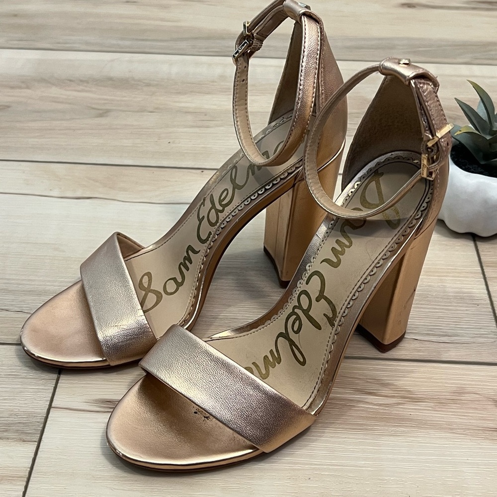 Sam Edelman Rose Gold heels Size 5